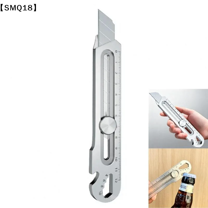 6 In 1 Multifunctional Stainless Steel Utility Knife Office Stationery Cutter Retractable Blade Art Knife All Purpose Tools【SMQ】