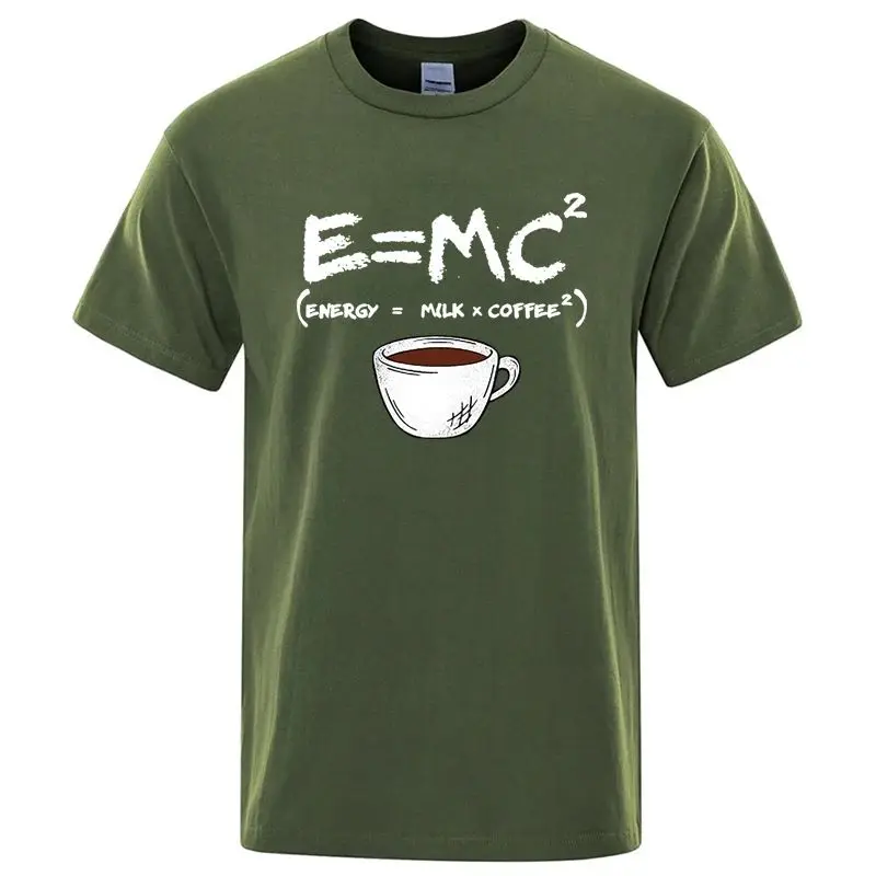 

Летняя мужская футболка из 100% хлопка с забавным принтом Energy Milk Co, приталенного кроя, из искусственной кожи, нелиняющая