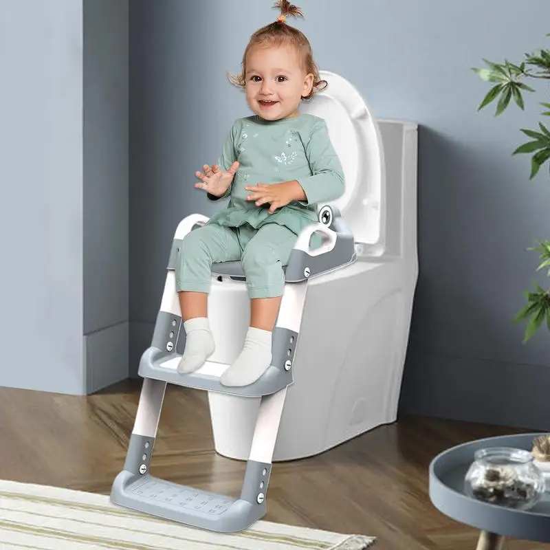 Potty Training Seat Foldable Potty Ladder Seat For Toddler Foldable Toddler Potty Chair Adjustable Potty Training Toilet Seat