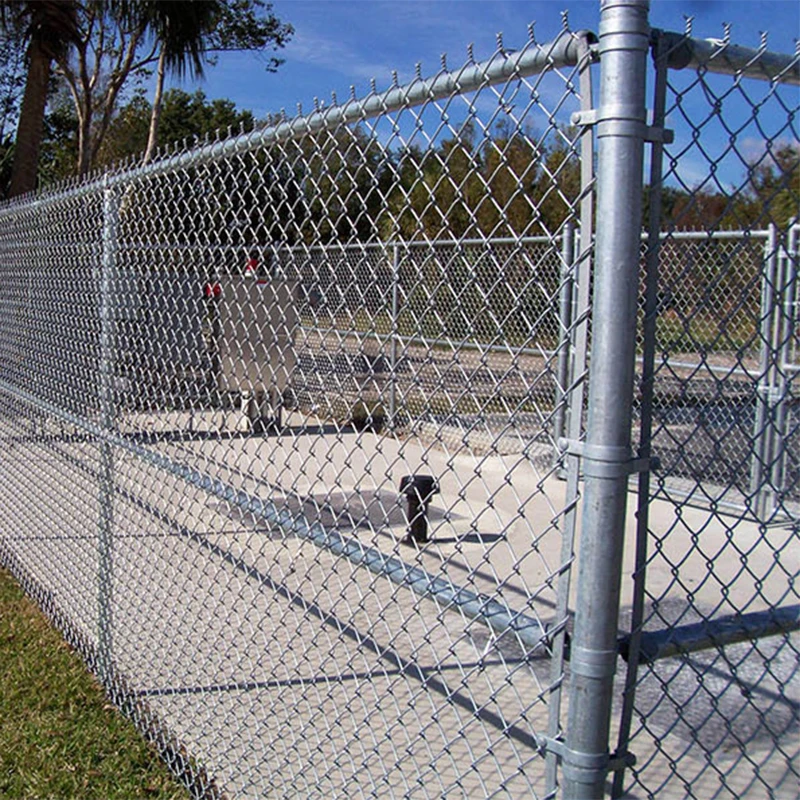 custom.Easily Assembled PVC Coated Galvanized Chain Link Fencing 60mm Tennis Basketball Sports Courts Stadium Fence Wir