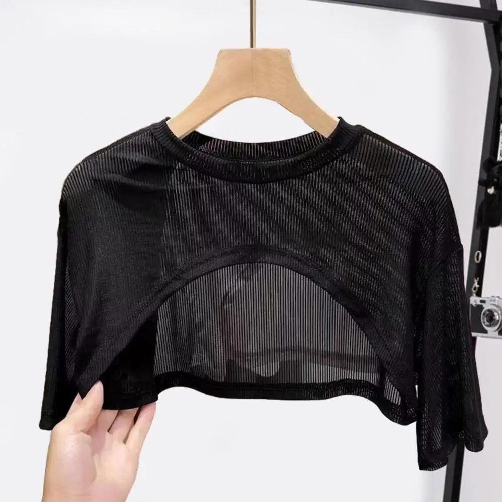 เสื้อใหม่ผู้หญิงเสื้อสีทึบ Super สั้นเซ็กซี่ผ้าฝ้าย TEE หลวม T เสื้อ Street VINTAGE สวมใส่ฤดูร้อนเอวสูง