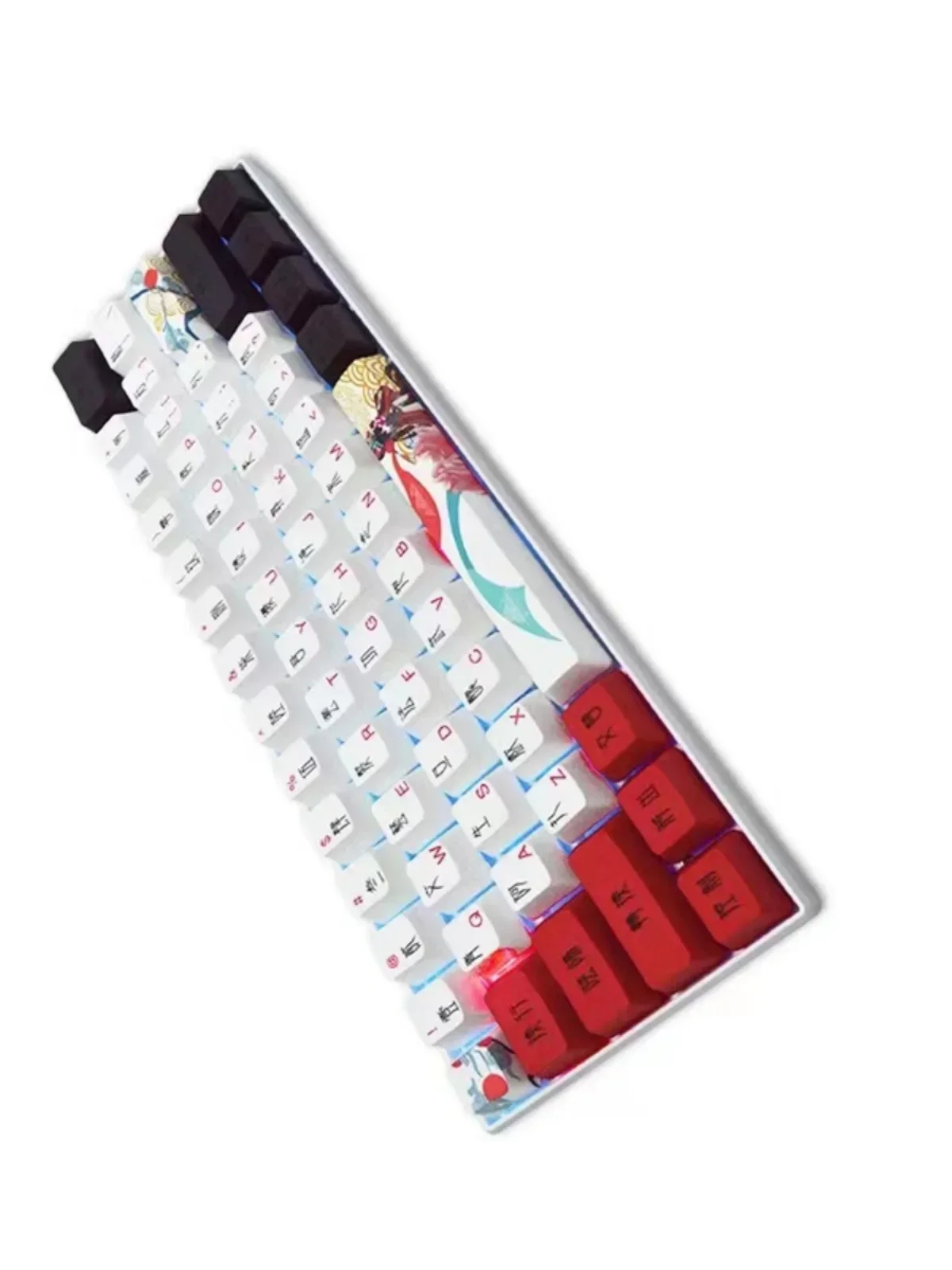 Guofeng-Teclado Mecânico Personalizado, Keycaps OEM, Keycaps Altamente contidos, Material PBT, Processo de Sublimação Térmica