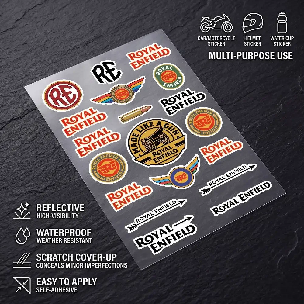 Autocollant réfléchissant de sécurité R-oy-a-l-En-fie-ld, imperméable, universel, pour casque de vélo, tasse