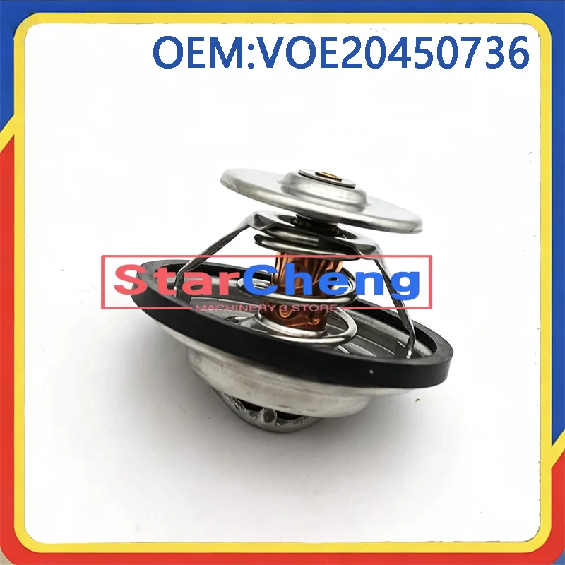 High Quality D6E Engine Coolant Thermostat VOE20450736 20450736 For EC140B EC180B EC210B EC240B EC290B Excavator Engine Parts