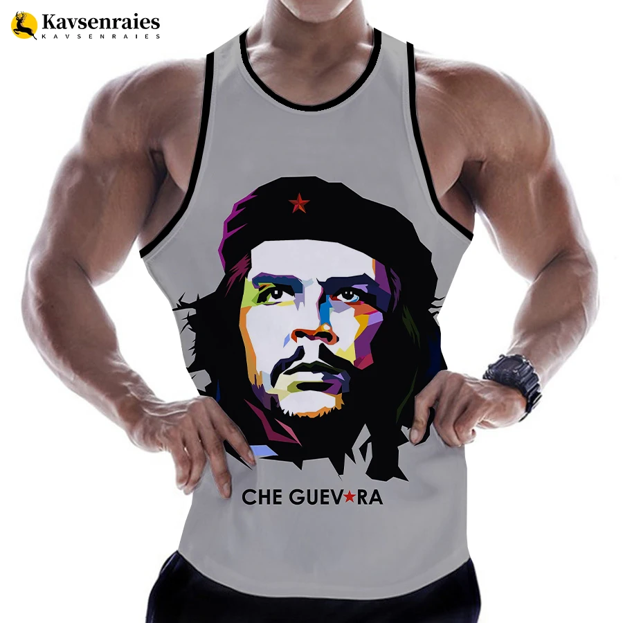 

Che Guevara 3D Printed Tank Tops Sleeveless Shirts Spring Summer Harajuku Streetwear Oversized T-shirt Tops Tees Men's Clothing