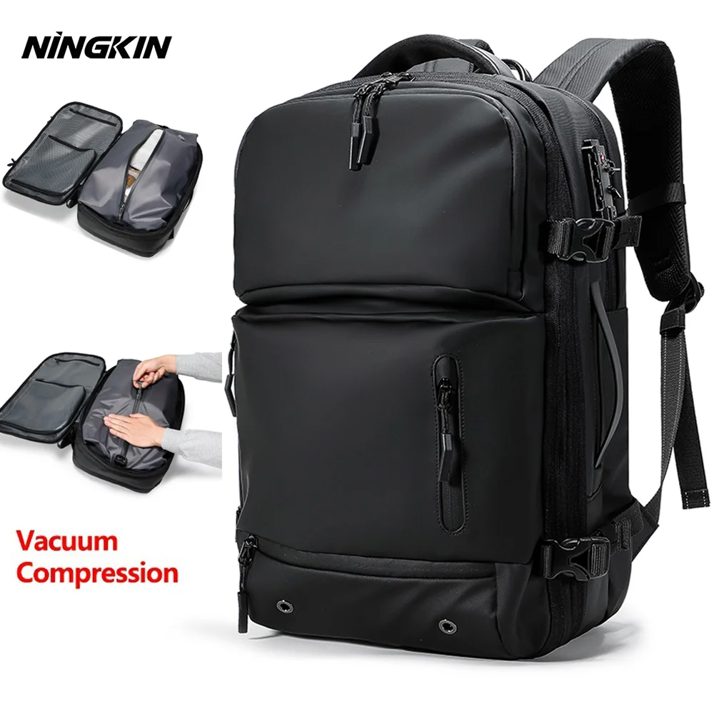 NINGKIN Travel Backpack Vacuum Compression 40L Laptop Backpack Business Large Capacity School Backpack Expanded Hiking Backpack
