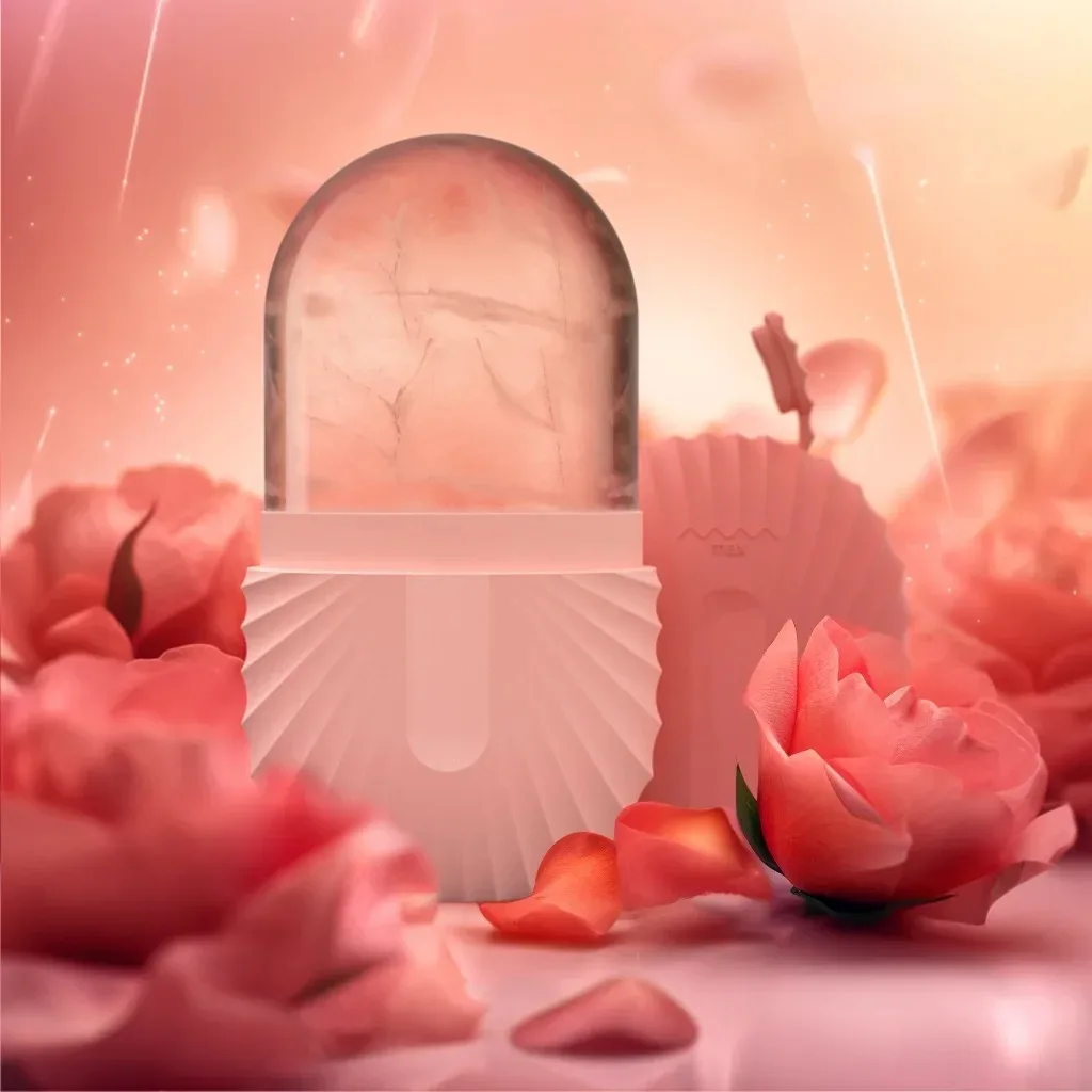 Rullo per il viso di ghiaccio Cura della pelle Strumenti per il sollevamento di bellezza Strumenti per il contorno Vassoi per cubetti di ghiaccio Palline per globo di ghiaccio Massaggiatore per il viso Strumento per la cura della pelle