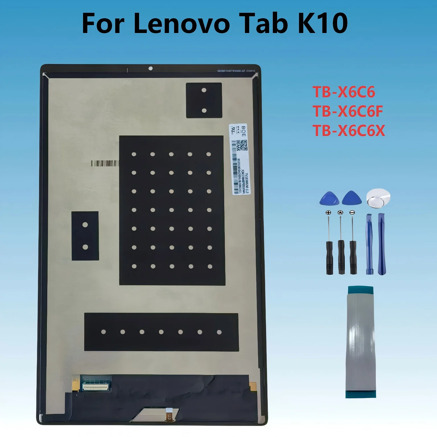 AAA For Lenovo Tab K10 TB-X6C6 TB-X6C6F TB-X6C6X LCD Display Touch Screen Digitizer Glass Panel Sensor Full Assembly