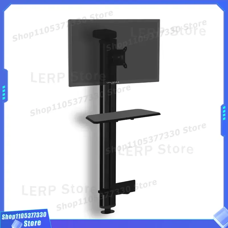 Adjustable Desktop Monitor Stand for 10 to 24 Inch Screens Wall Mount Base Single Display Holder Ergonomic Computer