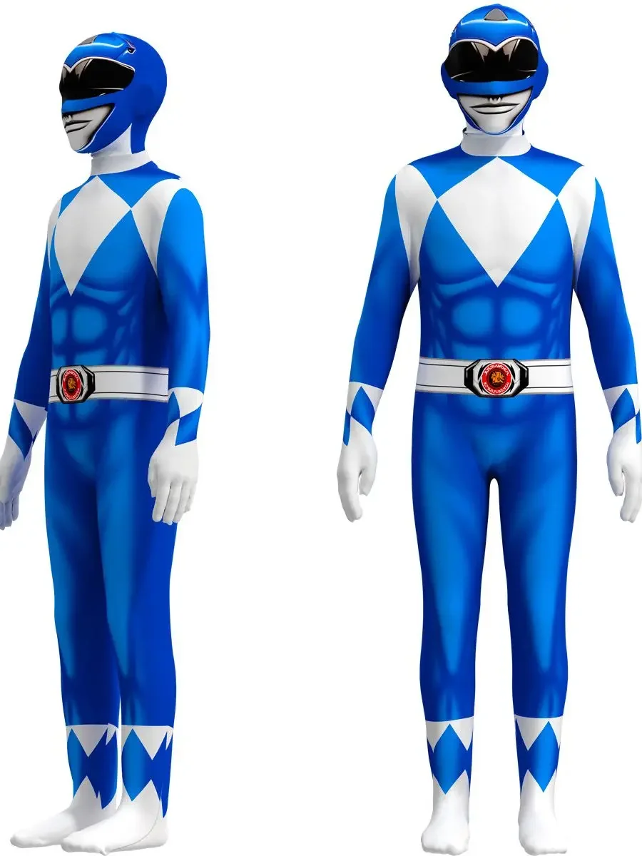 Samurai Rangers Kostuum Cosplay Volwassen Kids 3d Stijl Jumpsuit Jurk Feest Pakken Hoge Kwaliteit