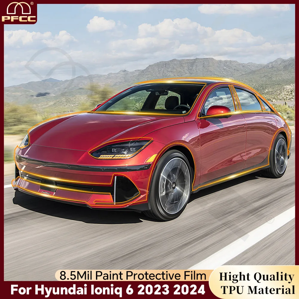 

8.5Mil Pre-cut TPU Paint Protection Film For Hyundai Ioniq 6 2023 2024 Car Body Anti-Scratch PPF Transparent Sticker Resistant