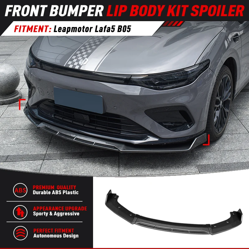 Frontstoßstangenlippe Splitter für Leapmotor Lafa5 B05 Auto Frontspoilerlippe Unterer Diffusor Exterieur-Karosserie-Kit Zubehör