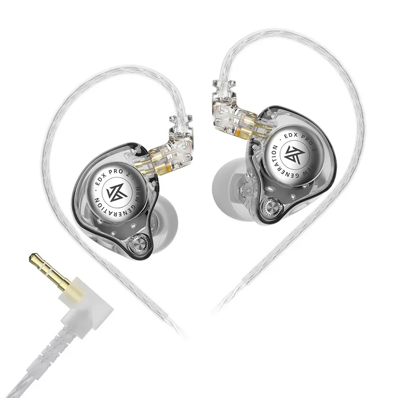 KZ EDX PRO2 Dynamische in-ear oortelefoon IEMs Monitor Headset Bedrade oordopjes HIFI Muziekoortelefoon Afneembare kabel 3,5 mm / TypeC-stekker