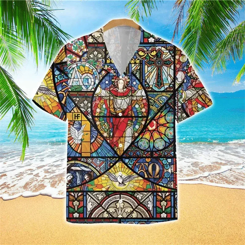 God Loves The World Jesus Love Me Hawaiian Shirts Mens Womens Fashion Cool Beach Shirts Summer Cool Floral Shirt Tops Clothes