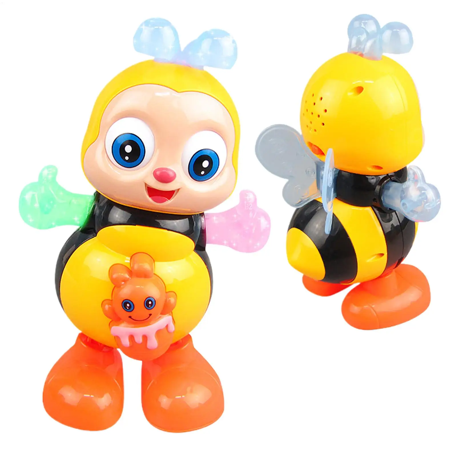 Electronic Bee Dancing Toy With Swing Light Music Cute Cartoon Animal Baby Learning Interactive Toys For Boys Girls Kids Gifts