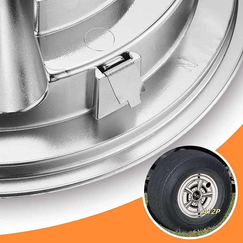Enjoliveurs de chariot de Golf 4 pièces, capuchons de moyeu de chariot de Golf chromés SS de 8 pouces, couvre-roues brillants pour Yamaha,EZGO, chariot de Golf de voiture de Club