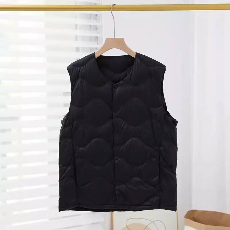 Male Ultra Light White Duck Down Vest Coat New Autumn Winter Slim Sleeveless Down Waistcoat Parkas Men Short Bigszie Tank Jacket