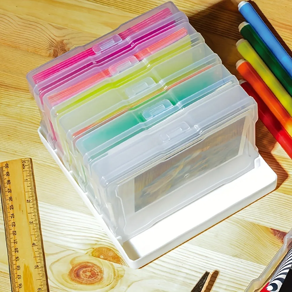 5/8PC Colorful Multifunctional Storage Box, Drawer Storage Box, Photo Storage Box Craft Supplies Storage Box Office School Craft