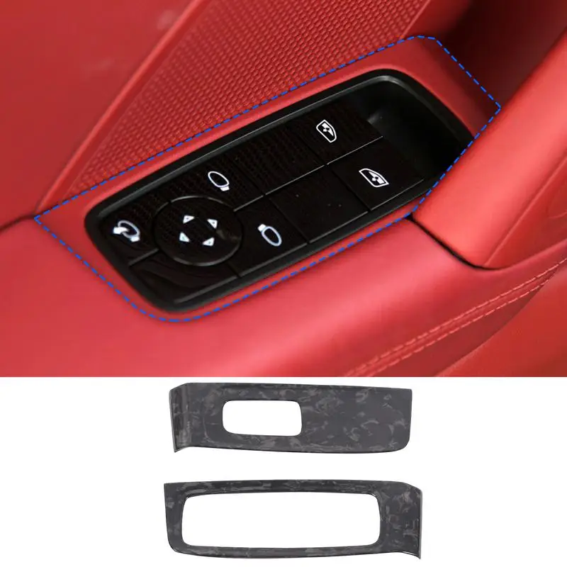 

For the 20119-2020 Porsche 911 glass lift frame trim car interior trim accessories real carbon fiber material 2 pieces