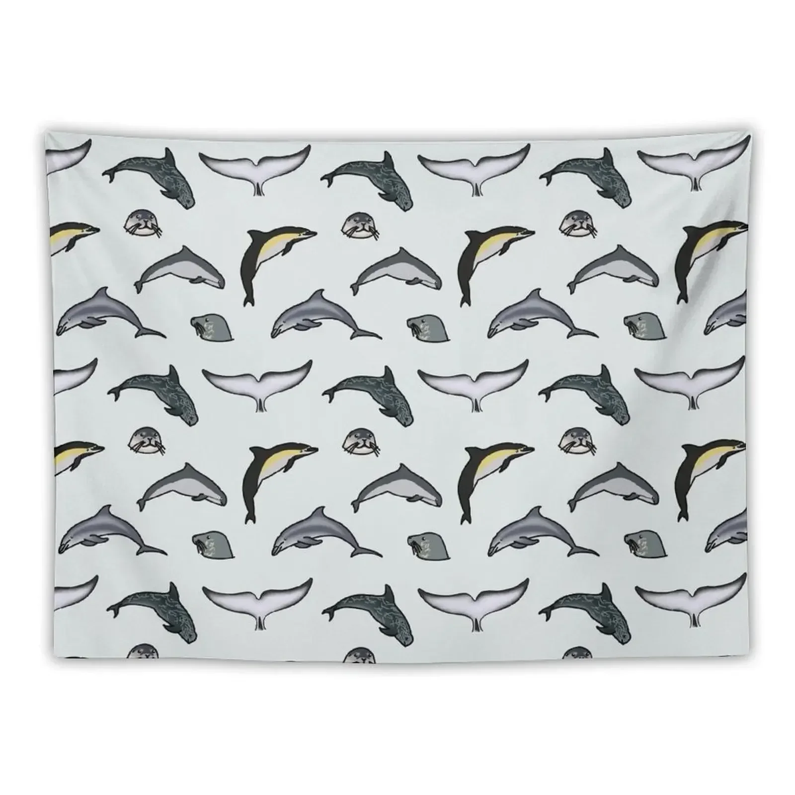 

Marine mammals pattern Tapestry Japanese Room Decor Room Decore Aesthetic Room Decor Tapestry