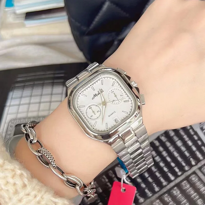 New square women's watch automatic steel belt personalized fashion trend gypsy waterproof quartz watch birthday gift