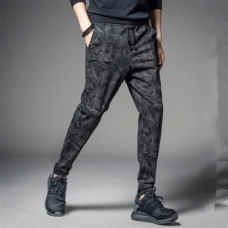 2023 new Sweatpants Men Camouflage Elasticity Military Cargo Pants Drawstring Multi Pockets Bottoms Casual Jogger Trousers