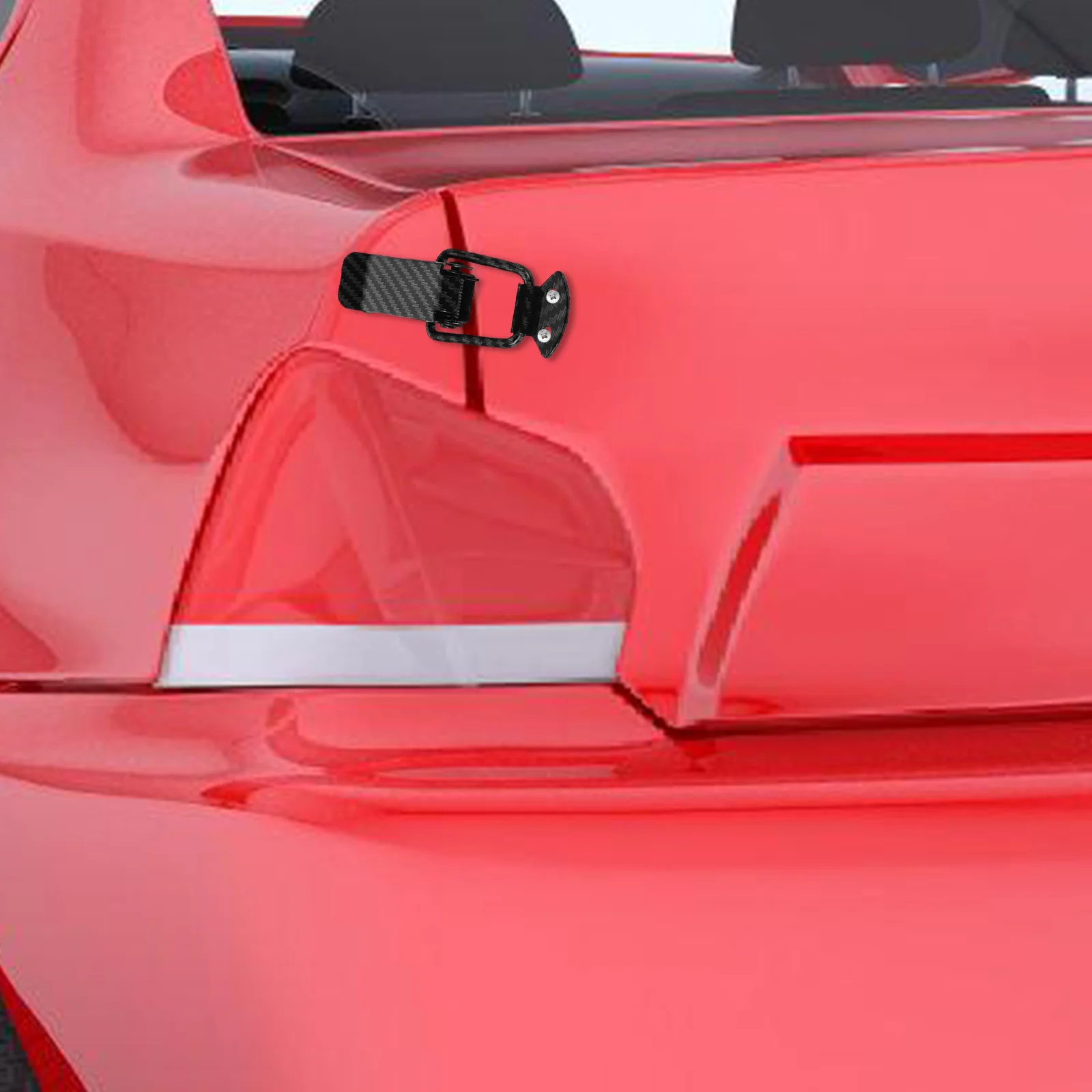 

2pcs Tail Box Latch Carbon Fiber Bumper Lock Repair Parts Universal Trunk Mounting Latches Bumper Fasteners Decorative Clips