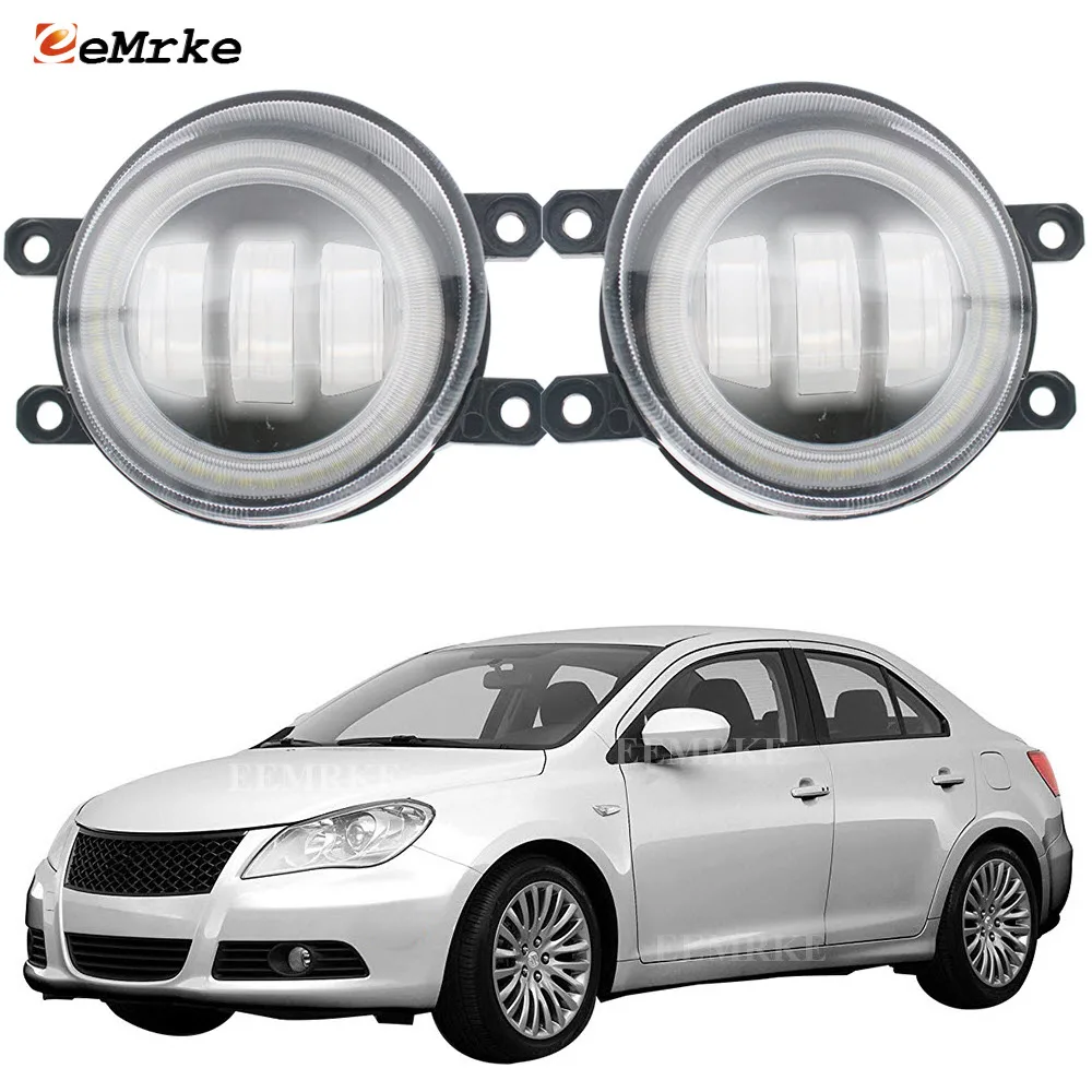 2-Pcs Fog Lights for Suzuki Kizashi 2010 2011 2012 2013 2014 2015 Angel Eye DRL Daylight Lamp Car Accessories Multiple Options