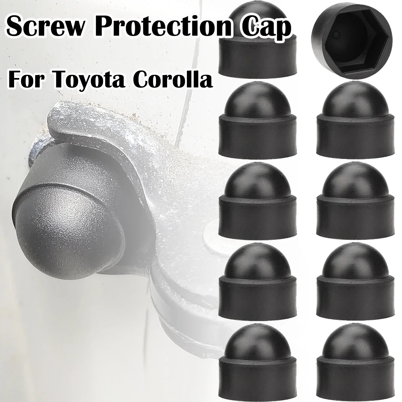 Screw Protection Cap Cover Bolt Nuts M6 M8 M10 M12 Exposed Hexagon Plastic Front Rear Door Deco For Toyota Corolla Rav4 Yaris