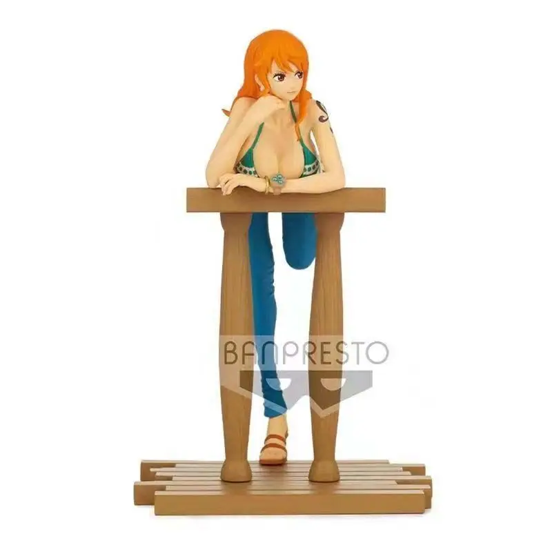 Original Auf Lager BANDAI BANPRESTO GRANDLINE JOURNEY Nami Liegen Haltung Desktop Ornamente Anime Figur Nudel Stopper Figur