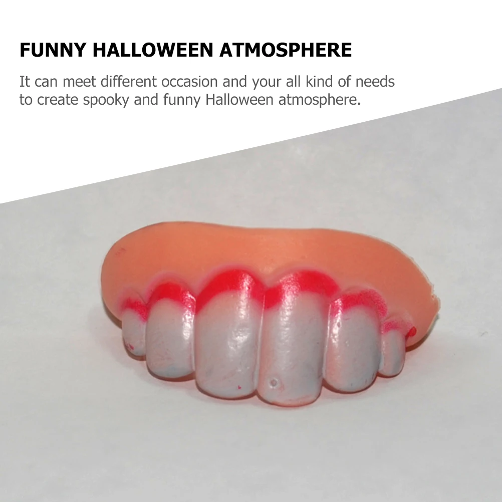 30 個偽の歯入れ歯ソフトラバーハロウィンコスチューム歯小道具子供パーティー用品コスプレ醜いカーニバルふり