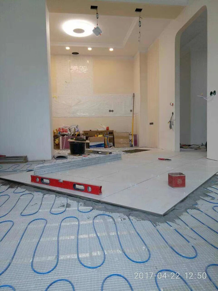 230V 150w/m2 Elektrische Vloerverwarming Mat Kit Pad Systeem Onderdelen Voor badkamer Keramische Steen Tegel Houten vloer Verwarmde Warming - afbeelding 2