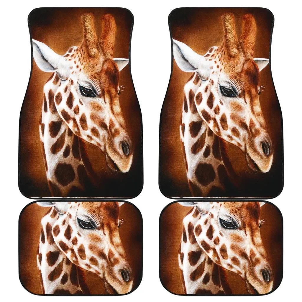 

Автомобильные коврики Giraffe Angry Face 191023 Коврик для пола автомобиля с принтом, универсальный, подходит для автомобилей, внедорожников, фургонов, грузовиков