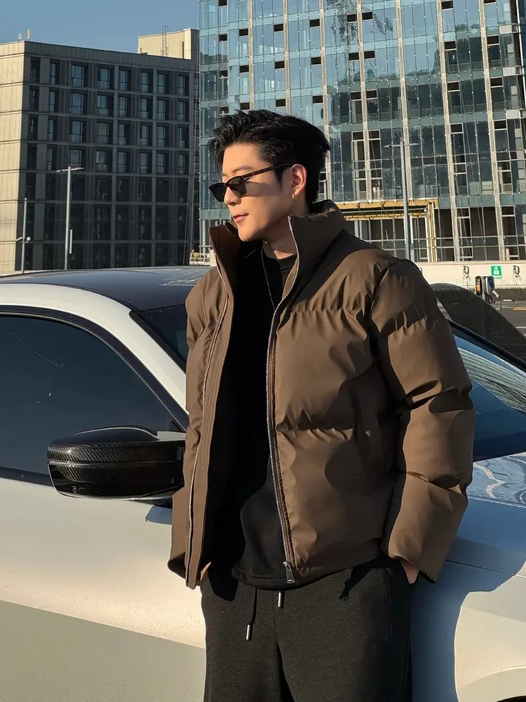 

Ретро американская хлопковая куртка из искусственной кожи, зимняя новая свободная мужская одежда с теплым хлебом, молодежная модная повседневная одежда