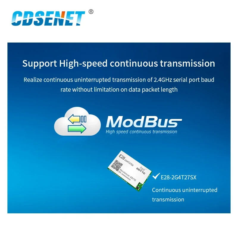 2.4g lora sx1281 sem fio rf transceptor módulo flrc gfsk longa distância 500mw uart porta serial E28-2G4T27SX