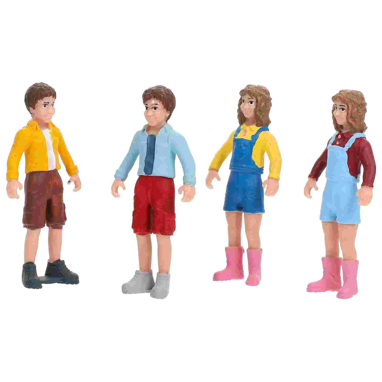 Modelo de personagem Figuras de construção Modelos Mini Figuras de pessoas Decorações simuladas Personagens de simulação