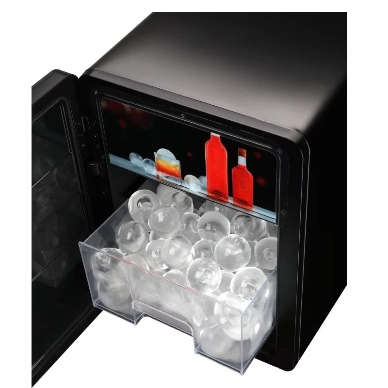 ASAS 2025 جديد وصول الكهربائية 5 سنتيمتر على شكل كرة التجارية والمنزلية التلقائي المحمولة صانع الثلج آلة صنع الثلج غير القابل للصدأ