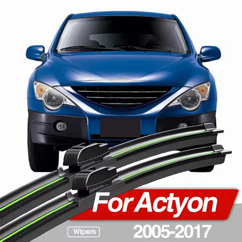 For Ssangyong Actyon Sports 2005-2017 Front Windshield Wiper Blades 2pcs Windscreen Window Accessories 2006 2008 2011 2012 2015