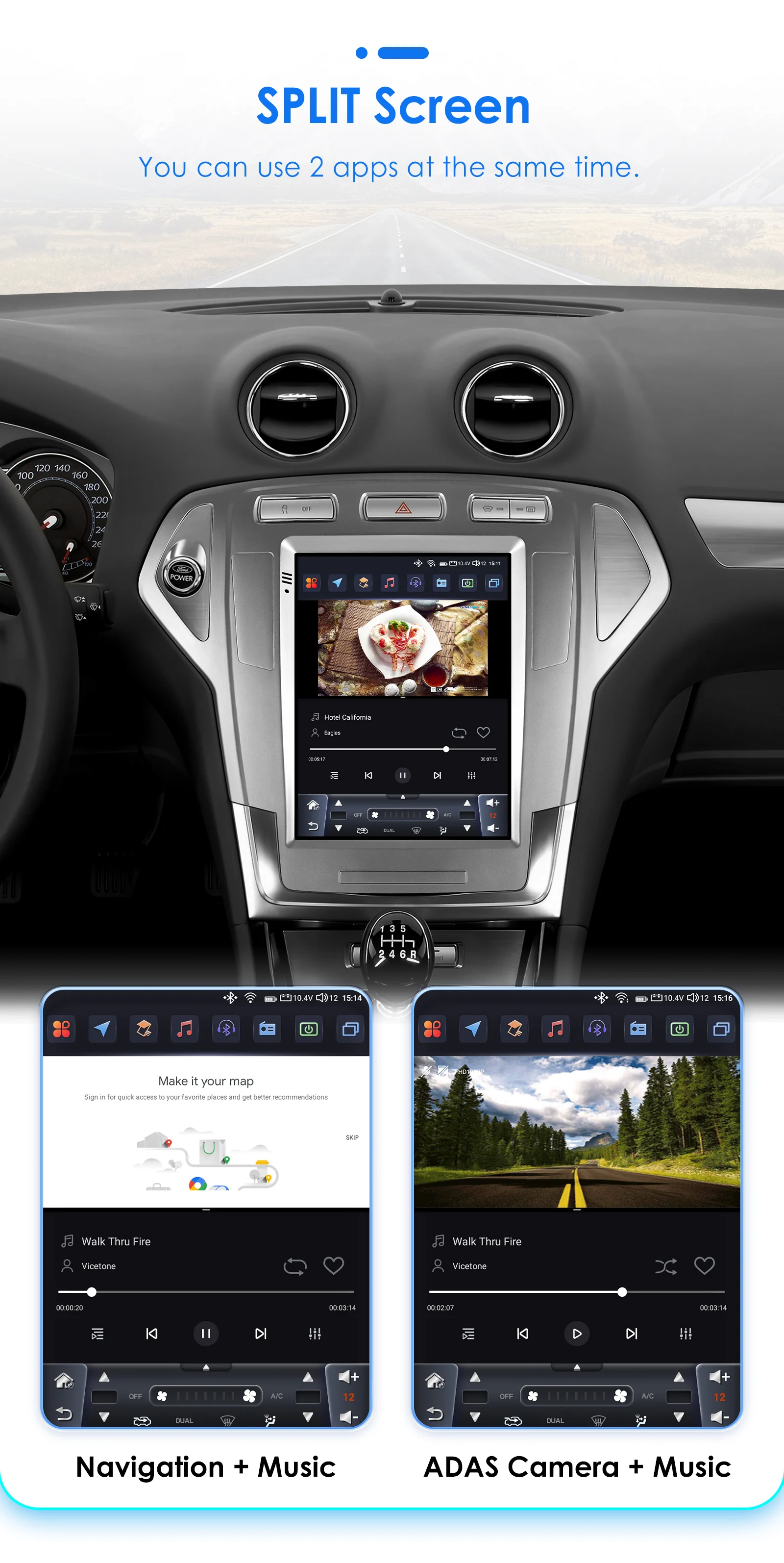 Android Car Radio for Ford Mondeo 4 Galaxy 2006 - 2010 Multimedia Stereo 9.7inch Vertical Screen Carplay Auto Android Headunit