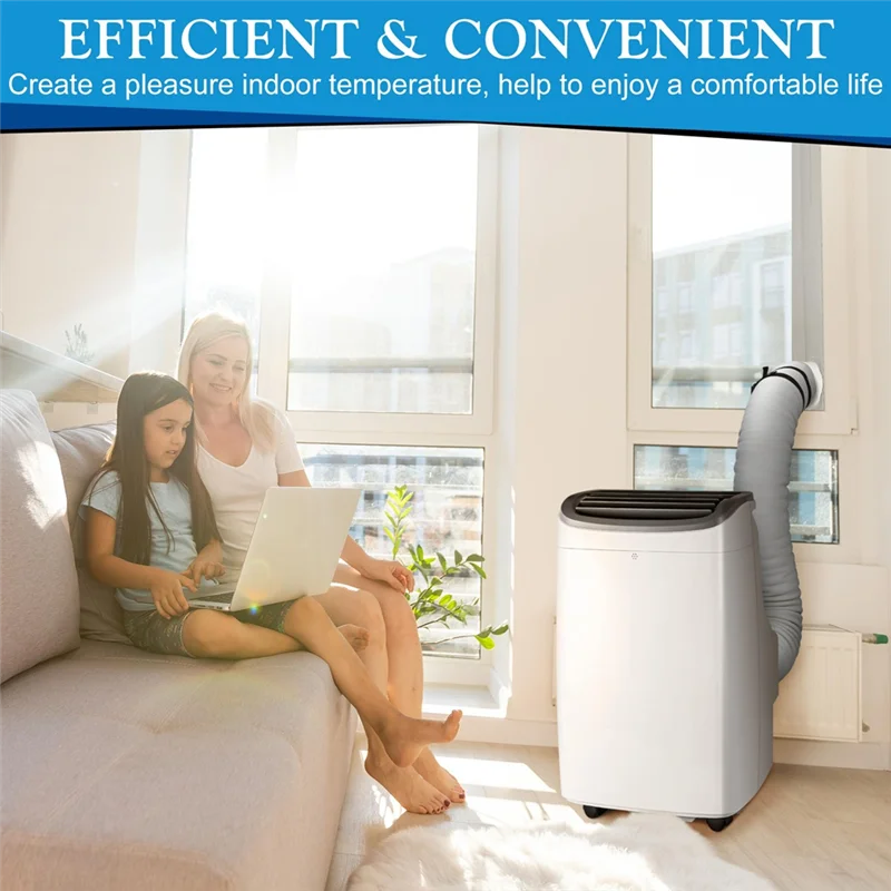 

ABZA-Portable AC Hose Protector Portable AC Window Vent Kit Air Conditioner Hose Cover