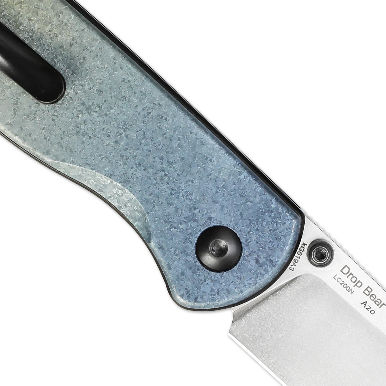 Kizer Survival Knife Drop Bear Ki3619A3 2023 New Titanium Handle LC200N Steel Blade Outdoor Camping Knife with Deep Carry Clip image 3