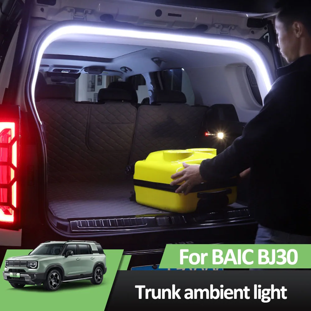 

For BAIC BJ30e 2024 2025 Specialized Trunk Lighting Automotive Modification Supplies Tail Box Ambient Light Hide Installation