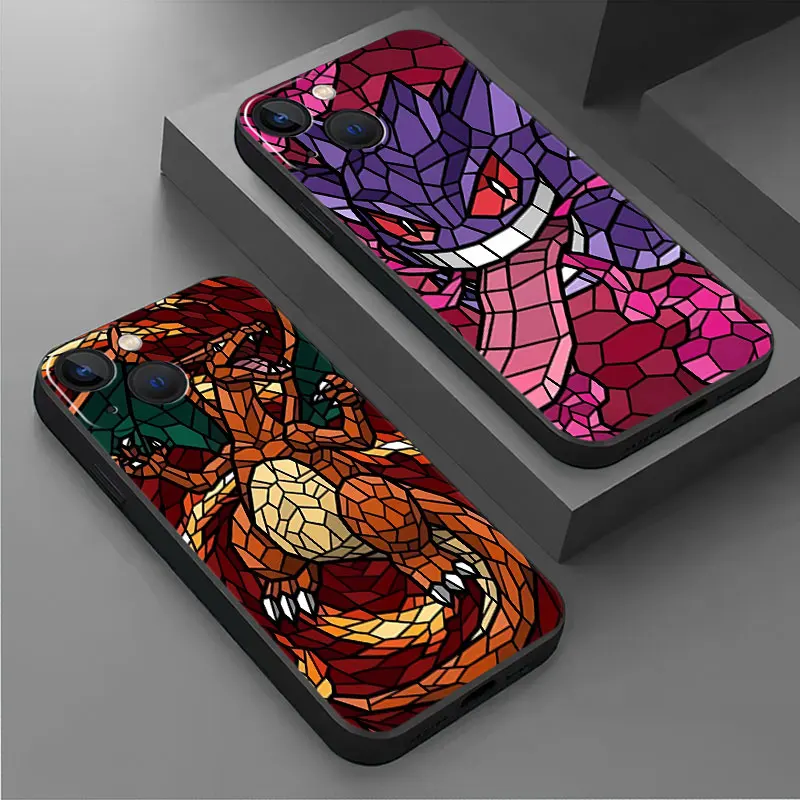 Fall für Apple iPhone 15 11 13 14 Pro Max 7 8 plus x xs xr se 6 6s Rückseite 7 8 TPU Handy hüllen Cartoon Pokemon Eevee Gengar