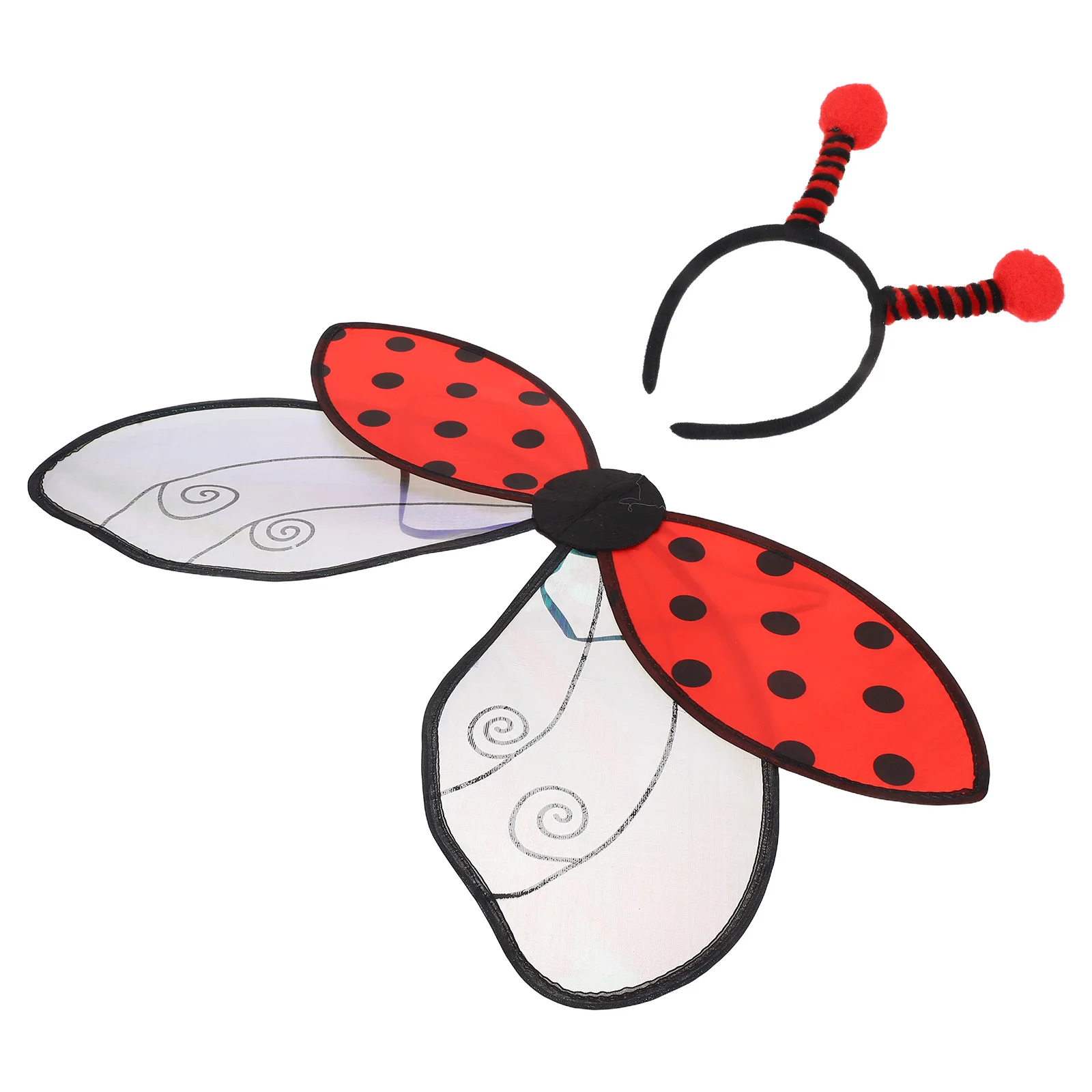 1 ชุดปีกเต่าทองพร้อมที่คาดผมแบบเสาอากาศ อุปกรณ์เสริมชุดคอสเพลย์สำหรับผู้ใหญ่ งานปาร์ตี้ งานคาร์นิวัล ชุดแต่งกายฮาโลวีน - เต่าทอง