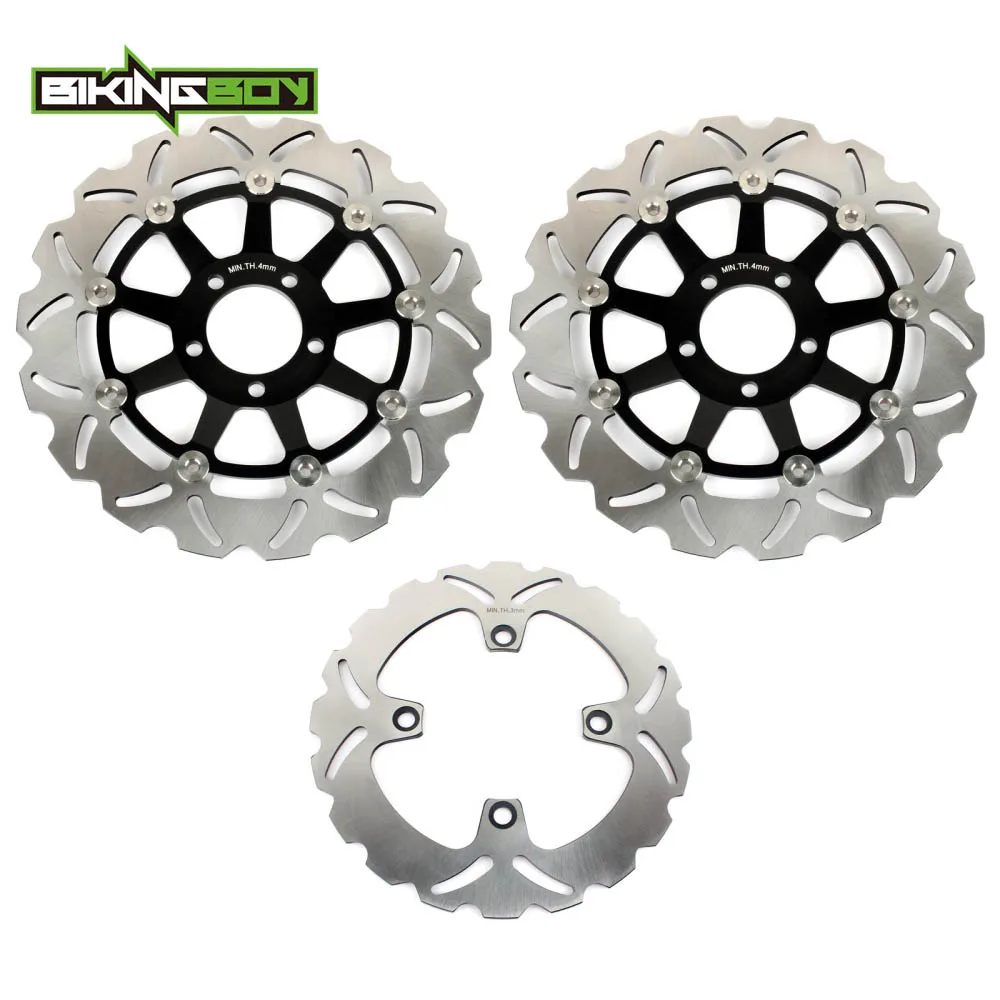 BIKINGBOY ZR 550 Zephyr 90-01 00 ZR 7 99-05 ZR7S 01-05 ZZR 600 E 93-07 ZZ-R 400 93-01 04 05 Front Rear Brake Discs Rotors Disks