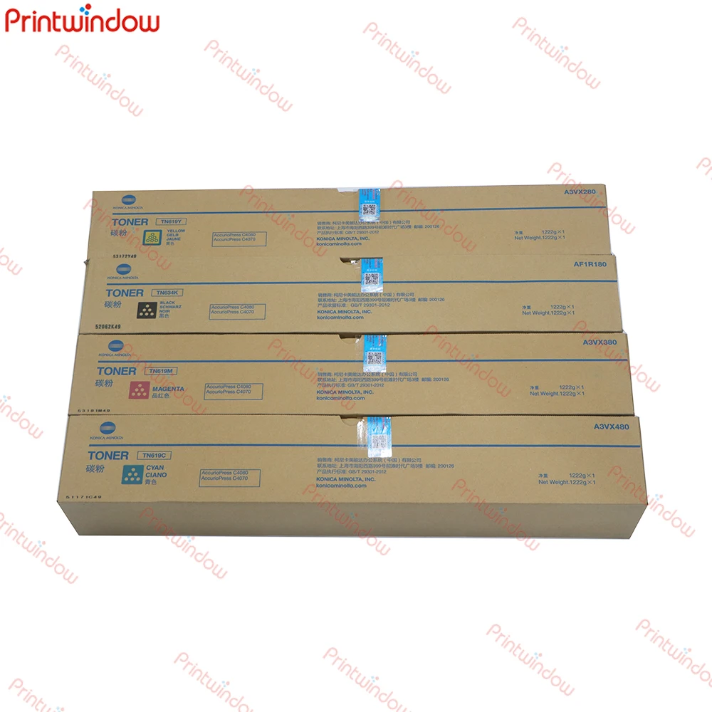 

1 компл. оригинальный новый тонер TN634K TN619CMY CMYK для Konica Minolta AccurioPress C4070 C4080 C1060 C1070 C2060 C2070 TN619K