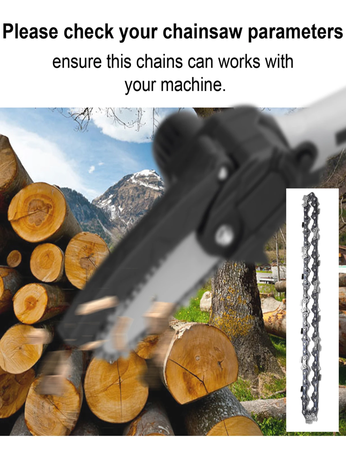 4/6/8Inch Mini Steel Chainsaw Chains Electric Chainsaws Accessory Practical Chains Replacement Power Tool Accessory Wood Cutting