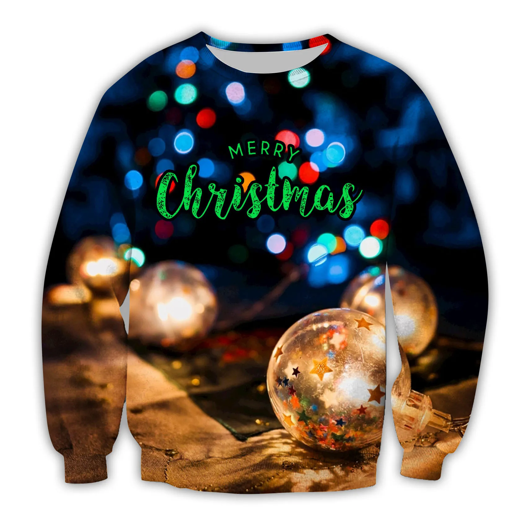 New 3D Print Ugly Santa Claus Sweatshirts For Men Women Merry Christmas Crew Neck Pullover Hoodies Clothes Mens Oversized Jumper