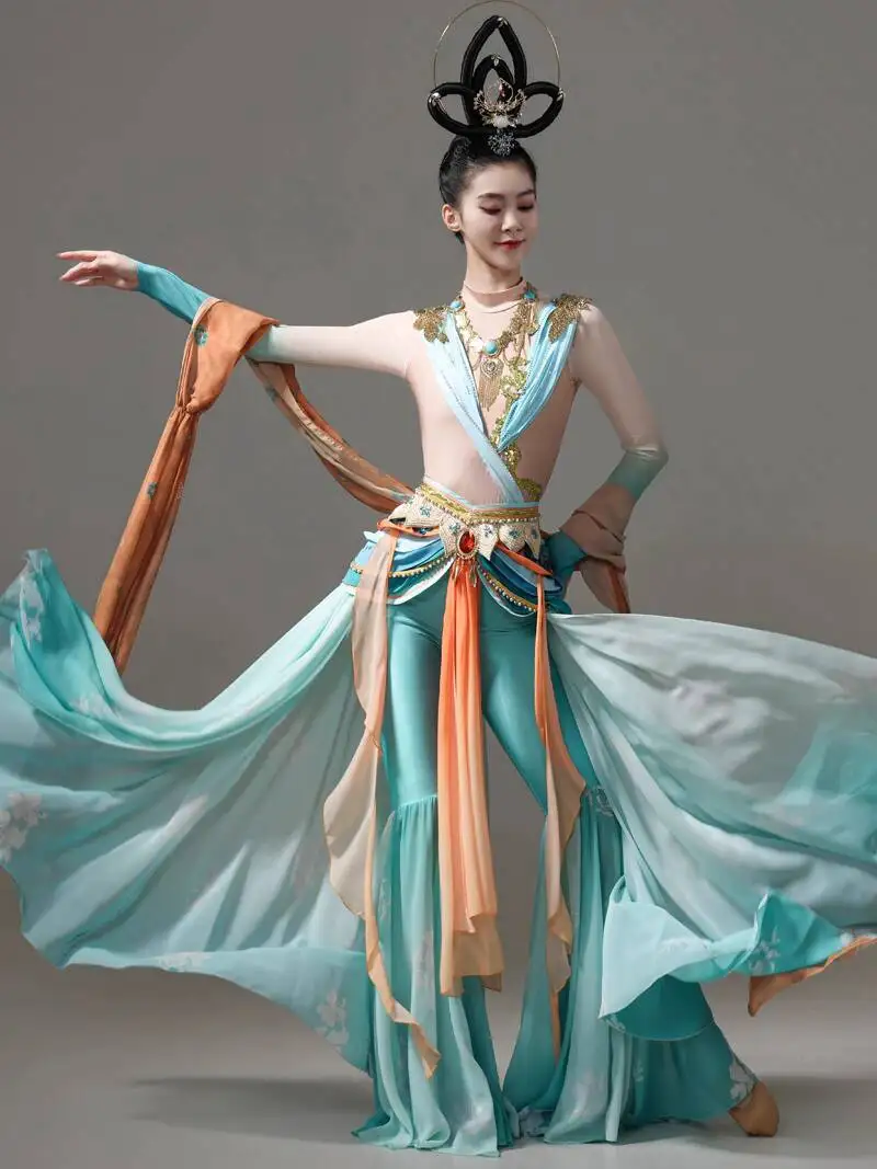 

New Dunhuang Dance Costume Exotic Style Performance Costume Ancient Style Flowing Immortal Western Regions Classical Dance