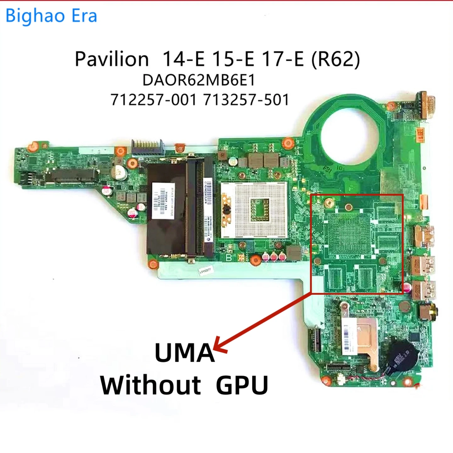 Imagem -02 - Placa-mãe do Portátil para Pavilhão hp Da0r62mb6e0 Da0r62mb6e1 Da0r62mb6e1 14-e 15-e 17-e Hm76 Hd8670m 1gb 2gb Gpu 720459501 713257-501